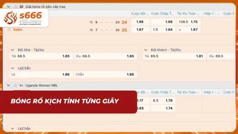Pha tranh bóng quyết liệt trong trận đấu bóng rổ